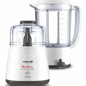 Moulinette Multifonction 1000W avec Bol 1.5L Blanc